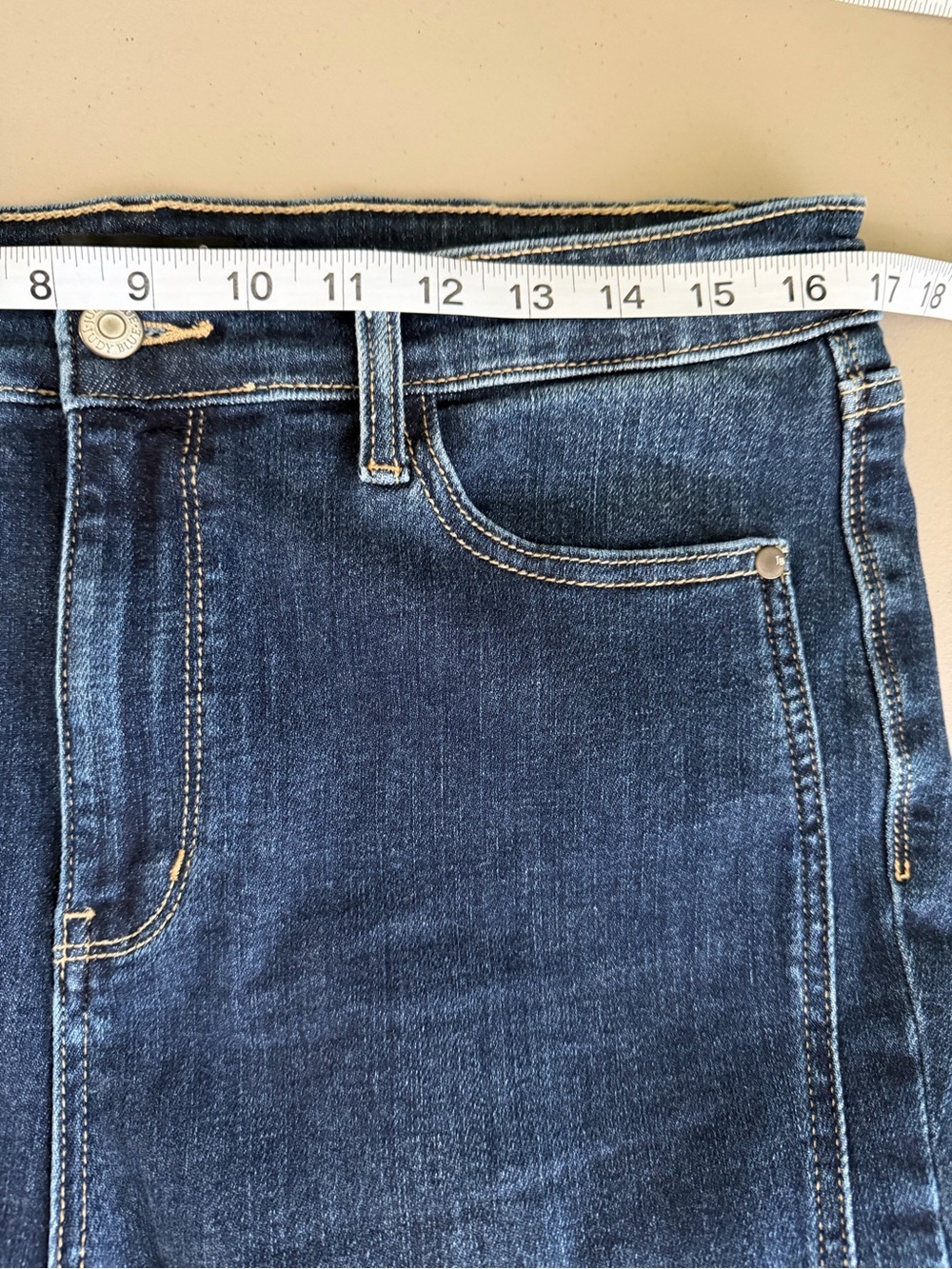 Judy Blue High-Rise side seam retro Dark wash Flare sunset stroll  jeans 13/31 - Picture 10 of 12
